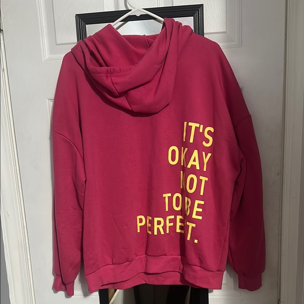 Women’s Pink Hoodie Sweater - Picture 3 of 3